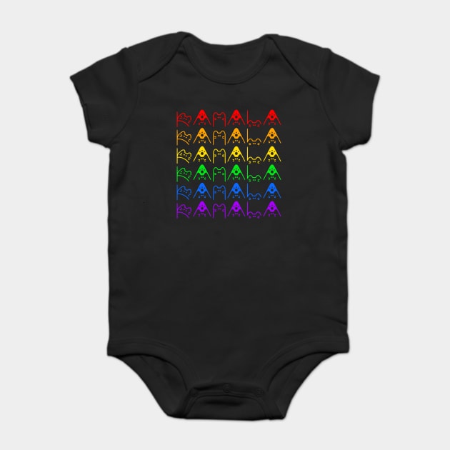 KAMALA cute cat font in rainbow colors Baby Bodysuit by Luxinda
